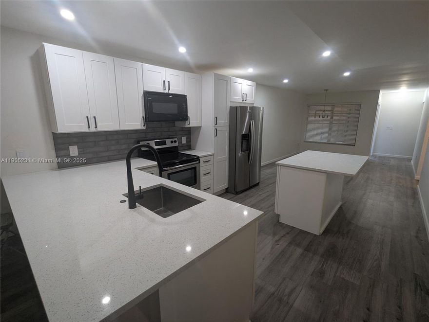 Newly renovated 3 bedroom 2 bath home features updated kitchen with stainless steel appliances, Laminate flooring, with updated recessed lighting. This beautifully reimagined residence brings together modern finishes and Florida lifestyle living: A newly upgraded kitchen and open flow into living/dining spaces — perfect for hosting friends or relaxing. Enjoy your own private backyard oasis: a newly refreshed pool, patio space for entertaining or lounging in the sun. Move-in ready: newly painted interior, updated flooring/fixtures, and modern HVAC/amenities so you get the comfort of new without the wait. Easy to follow move in process with 24-48 hour processing. Please call today to see the property while you can. It will not last!