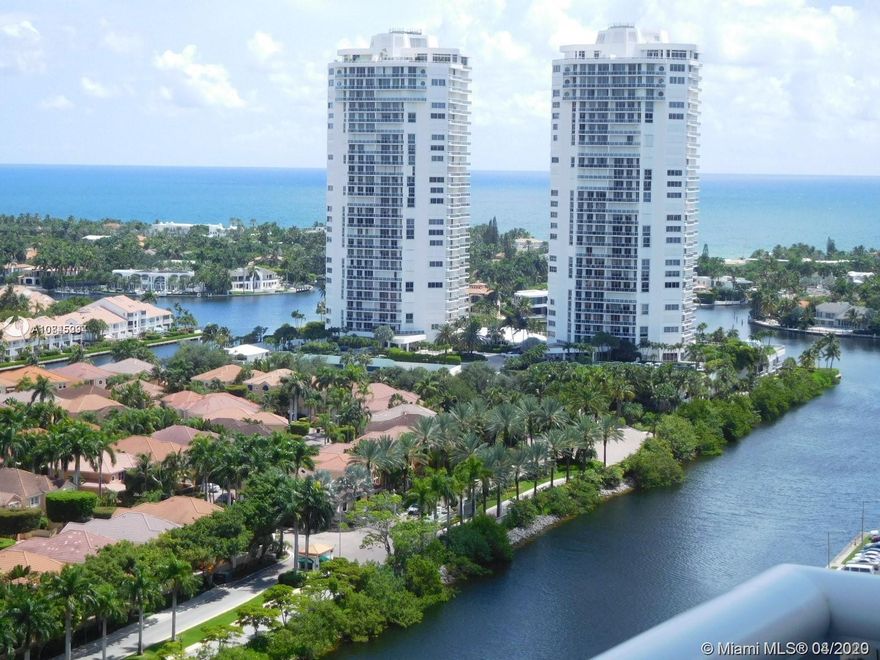 SPECTACULAR OCEAN,CANAL,BAY AND CITY VIEW FROM THIS BEAUTIFUL APARTMENT 1 BD 1.5 BATH PLUS A DEN  ON THE 23RD FLOOR. ******DEN CONVERTED TO 2ND BEDROOM CAN BE USED AS AN OFFICE TOO***NEWER KITCHEN AND APPLIANCES.NEWLY UPDATED BATHROOMS. LOCATED WITHIN WALKING DISTANCE TO AVENTURA MALL, WATERWAYS, AND CONVENIENTLY LOCATED TO PARKS, SCHOOLS, GULFSTREAM PARK AND CASINO AND MORE.