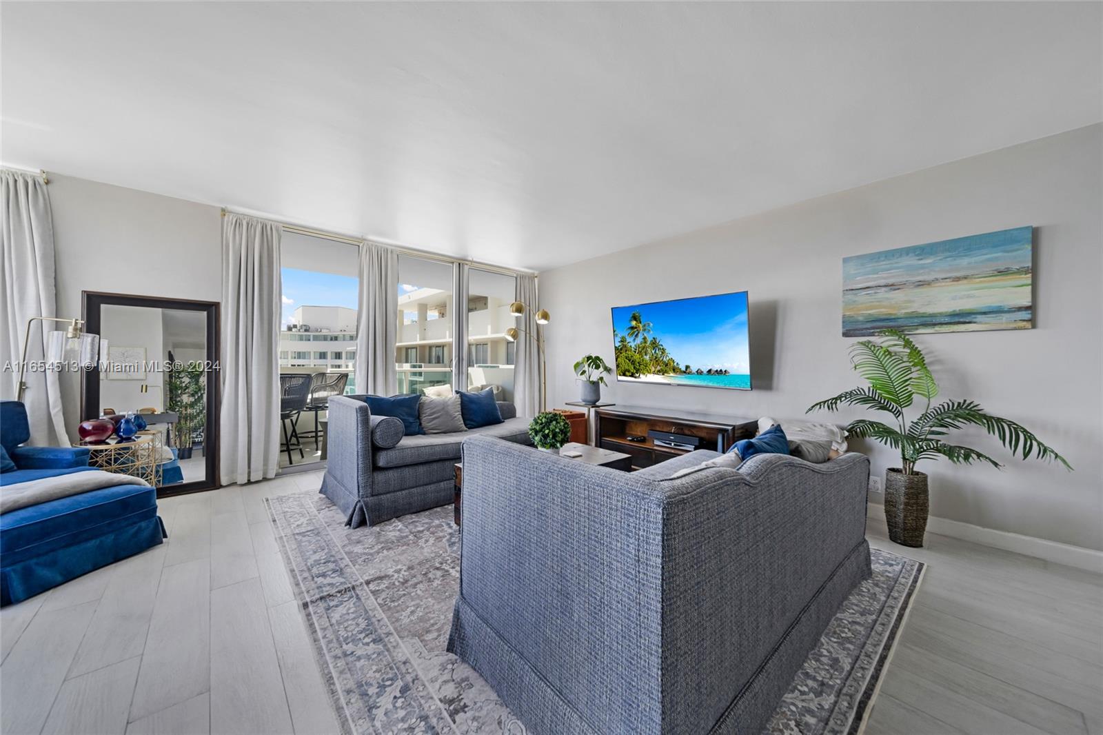 Rarely available stunning corner penthouse at Mirador 1200 in the Line 15, offering captivating views of Miami Beach, panoramic ocean views and spectacular sunrises. With nearly 1000 sq ft of interior this 1 bedroom/1.5 bath condo boasts Hurricane Impact windows/doors, New AC and New Refrigerator, generous open balcony. Must see spacious living room. Granite kitchen counter & SS appliances. Fitness Center, Bayfront pool, BBQ area, Hot Tub, Community room. Convenience store on-site. Bike storage. Pets welcome. Located within West Avenue Neighborhood in South Beach minutes from Whole Foods, Trader Joe's, Fresh Market, retail shops, Lincoln Road, local restaurants & Beach. 24 hr Lobby/Concierge.
