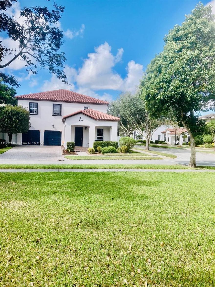 This stunning two-story home in Miami seamlessly blends modern elegance with timeless charm. The home boasts expansive open-concept living areas adorned with luxurious, high-gloss porcelain floors that reflect natural light and create a bright, airy ambiance.

The first floor offers a spacious living room, a formal dining area, and a sleek gourmet kitchen with top-of-the-line stainless steel appliances and quartz countertops. French glass doors open up to a private backyard oasis, perfect for entertaining, with lush tropical landscaping and space for outdoor dining.

Upstairs, you'll find generously sized bedrooms, including a lavish master suite complete with a walk-in closet and spa-inspired en-suite bathroom. Step outside to a private outdoor space,ideal for enjoying Miami weather.