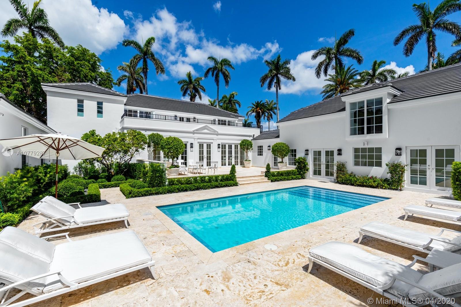 La Gorce Island, Known for its Security and Manicured Landscaping. Completely Renovated in 2018 . This Gorgeous
home is on a Large Corner Lot. It has 6 bedrooms en suite , 6.5 Baths, Separate Guest Wing , Limestone and Wood
Floors throughout, New Sub-Zero Appliances, WATERWORKS fixtures , Beautiful New Pool. Four Car Garage and Two
driveways. Property is also available for rent.