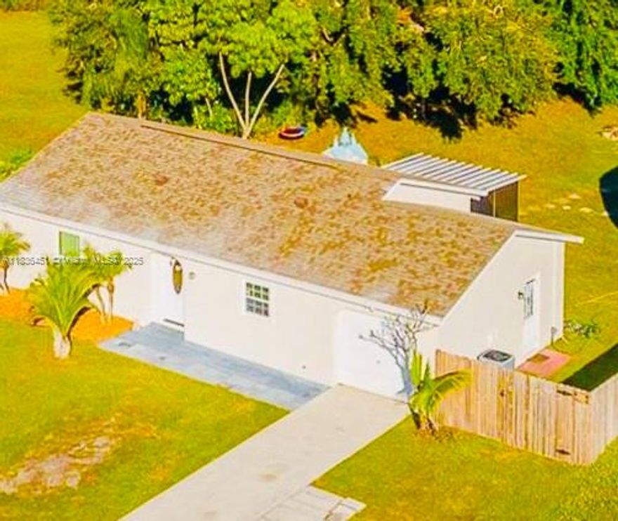 This two months to move-in Palm Bay home with fenced in yard and 360 FT utility room or to be used as garage. 3 bedrooms, 1 bathroom, living room, and awesome screened in
patio. Original garage is now a split laundry & bedroom. New refrigerator and AC, and fenced in huge yard. Plenty of room for your vehicles. Do not wait!