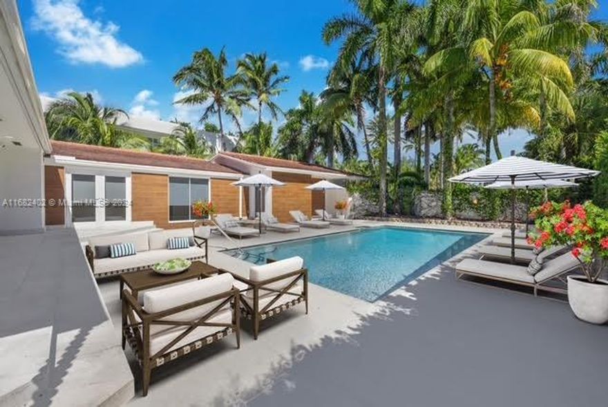 Experience the epitome of beachside living in this bright, single-story bungalow, nestled in Golden Beach’s exclusive community. Just steps from private beach access, this 4-bed, 3.5-bath home spans 2,800 SF. The spacious split floor plan boasts a modern kitchen, a large primary suite with a renovated bath and walk-in closet, plus great views of the courtyard pool surrounded by lush landscaping. This serene oasis offers a unique opportunity to move in or build your dream home in one of South Florida’s most exclusive locations. Ask me about the new park with tennis, pickleball, a junior basketball court, interactive playground, and wellness center/gym on the horizon.