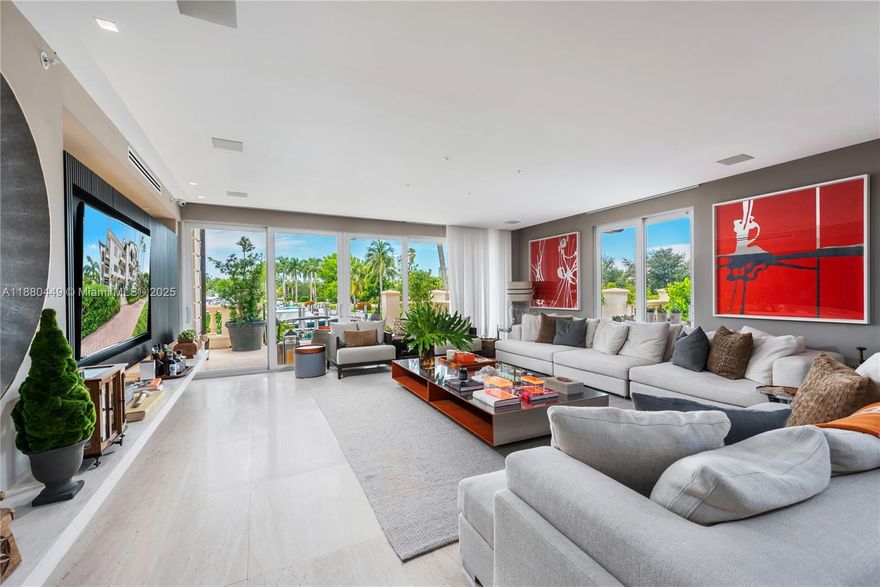 One of a kind ground floor masterpiece, corner unit, completely renovated. Designed by a well-known Brazilian architect. Features 4 bedrooms, 4.5 bathrooms, a state-of-the-art kitchen, window treatments, and floor-to-ceiling sliding Impact glass doors. Large terrace overlooking the Fisher Island Marina. Live the Fisher Island lifestyle in this exclusive paradise.