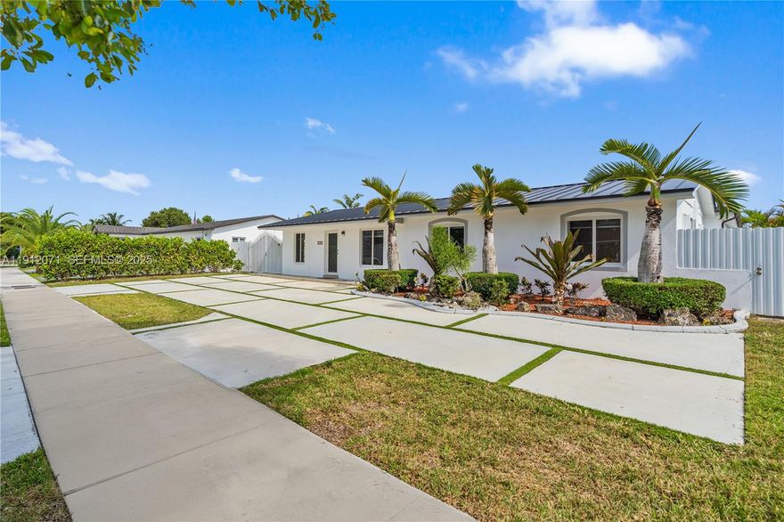 Beautifully updated 4-bedroom, 2-bath home featuring a metal roof, impact-resistant windows, and a brand-new oversized concrete driveway. Freshly painted inside and out! Spacious open living area filled with natural light, updated kitchen with granite countertops and stainless-steel appliances. Enjoy your private backyard oasis with a sparkling pool, covered gazebo, and detached storage building. Fully fenced for privacy with low-maintenance landscaping. Move-in ready home in a great Miami location close to shopping, dining, and major highways.