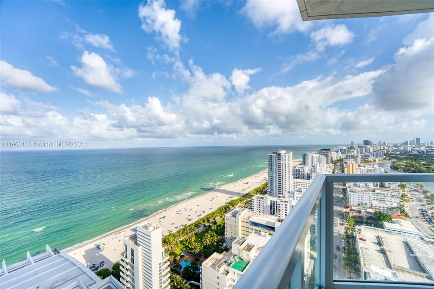 Welcome to luxury living at Fontainebleau Tresor Tower! This currently income-producing and short term rental friendly 2-bed, 3-bath direct oceanfront condo offers turnkey furnished comfort. Floor-to-ceiling windows/sliding glass doors, fully-equipped kitchens, and private terraces with beautiful ocean, intracoastal and downtown skyline views. Enjoy access to Fontainebleau's 22-acre oceanfront oasis with 5-star amenities including 11 swimming pools, full-service cabanas, 1,200 feet of beachfront and beachside services, a wellness spa, fitness center, 12 restaurants, and the world-famous LIV Nightclub, spa, and fitness center. A perfect blend of personal paradise and investment opportunity awaits!