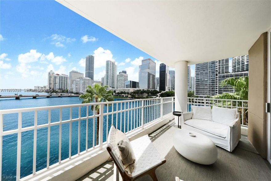 Completely Redesigned & Remodeled 3 Bedroom 2.5 Bath with Unobstructed Bay, Pool and Miami Skyline Views, Amazing upgrades & Custom built-ins!  This Corner unit offers, Elegant Limestone flooring throughout, Expanded custom walk-in closet in the Master bedroom & Expanded shower in the Master Bathroom, Amazing Open Kitchen with modern white Italian cabinets and Subzero & Miele Appliances!  Beautifully Updated modern bathrooms, recessed lighting, New Central A/C and 2 Large Balconies for Entertaining!  This is the Best 3 Bedroom deal on Brickell Key...Don't miss out!  Come to Brickell Key and start enjoying Miami's Island Life!  VACANT & EASY TO SHOW ANYTIME!