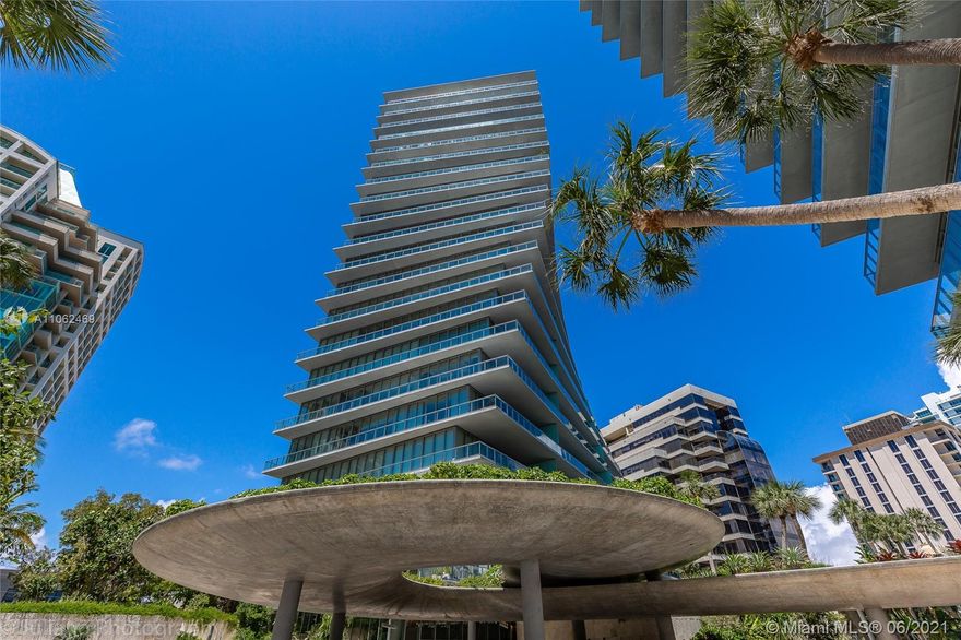 Grove at Grand Bay AKA "twisting towers" is an architectural masterpiece. Winner of 5 Architectural awards. Residence 603N is in the North Tower with only 57 other residences. 12' high ceilings and terraces. Direct waterfront with NE exposure. Unit offers cascading natural light and has been professionally finished by design team. Custom Options include: designer wallpapers, wooden floors throughout, Crestron remotely operated integrated lights, electrical blackout and solar shades, Ornare custom closets in all bedrooms, Snaidero custom kitchen with modifications. Upgrades include: installation of large ice maker, silent garbage disposal. 5 star Amenities include Private on site Chef, Spa, Gym, roof top pool and concierge service.