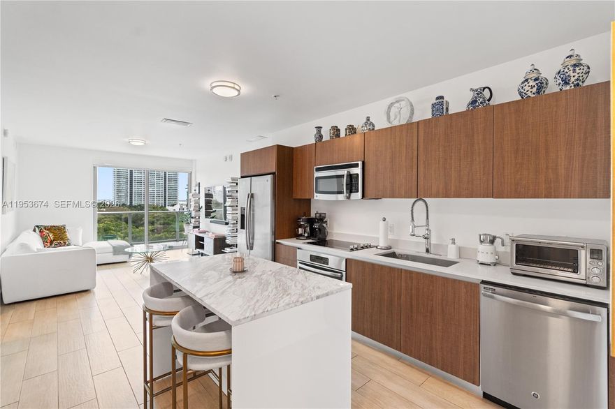 Spacious and bright 2 Bed + Den, 2.5 Bath with a desirable split floor plan and a large balcony overlooking Simpson Park and Biscayne Bay. This modern residence is in impeccable condition and features a European-style kitchen with island, stainless steel appliances, and excellent storage. Le Parc at Brickell is a luxury boutique building ideally located steps from the Underline Park and minutes to Brickell’s top shops, dining, and entertainment. Amenities include 24-hour security, concierge, fitness center, pool, BBQ area, rooftop lounge with plunge spa and hammocks, kids’ playroom, and media room. Rent includes water, cable and 1 covered assigned parking space. Move-in ready and available now.
