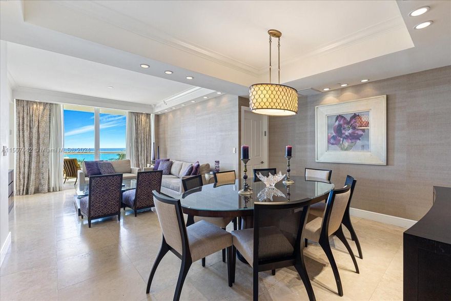 This spectacular ocean front, flow through residence in Acqualina Resort & Spa has incredible finishes and furniture, all custom made for the space and designed by top designer Fanny Haim. Indulge in the Acqualina five star, five diamond lifestyle with everything at your finger tips including the best amenities in Miami. From a 20,000 sqft state of the art spa, to four pools, three restaurants plus room service and 24 hour concierge and butler service. This residence is in excellent condition and ready for you to call it home.
