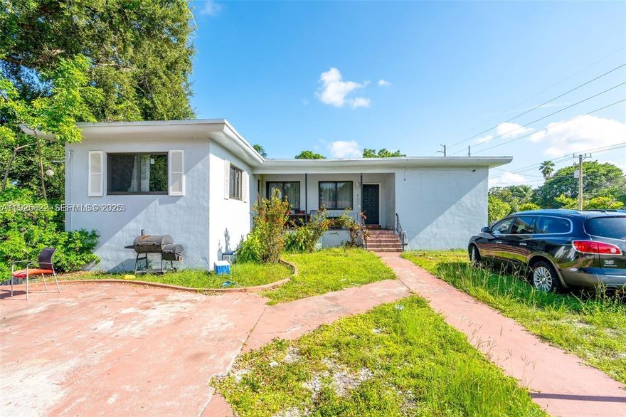 Incredible investment opportunity! This mostly renovated 4-unit property consists of two separate buildings on a large corner lot in unincorporated Miami-Dade County, ideally located between North Miami Beach and North Miami, just off Biscayne Blvd. The unit mix includes a 2BD/2BA (easily convertible to 3BD/2BA), a 2BD/1BA, and two efficiencies. All units are currently rented month-to-month at below-market rates, providing excellent value-add potential. Features include impact windows, ample parking for all units, and a spacious layout. Zoned for flexibility with strong upside—don’t miss out on this opportunity with endless possibilities.