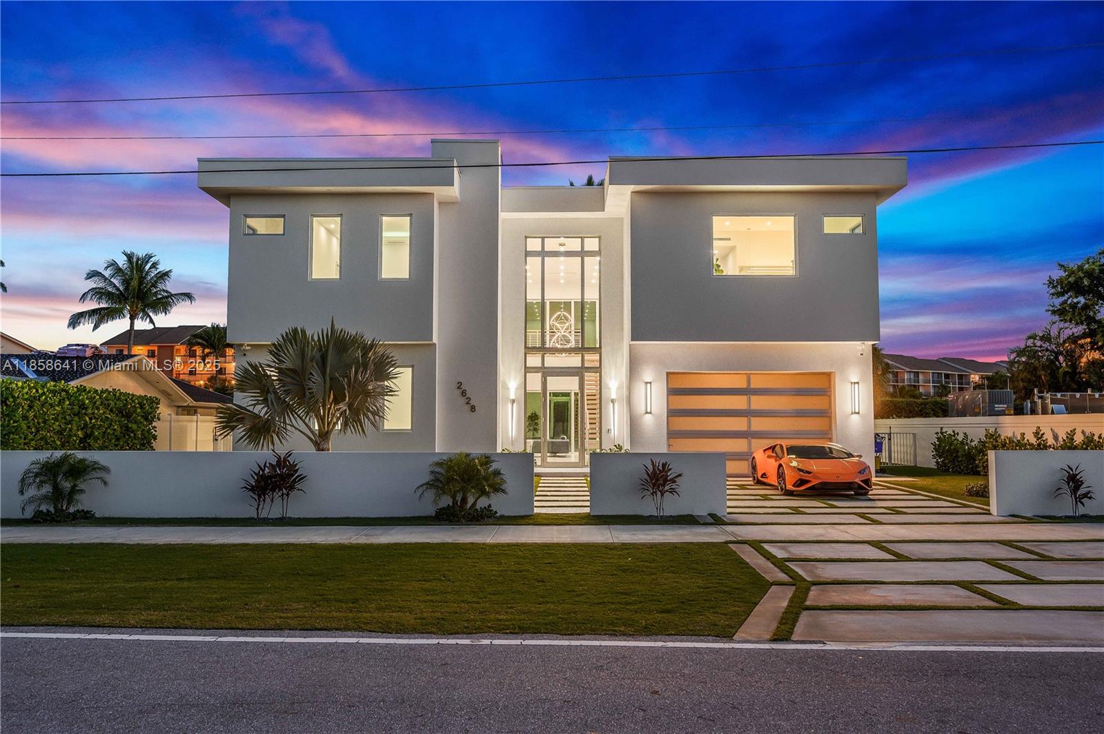 New Construction Modern Estate in the Heart of Jupiter Beach. Fully Designer Furnished. Walking distance to the scenic Jupiter Beaches. Oversized impact windows fill the home with Florida's amazing panoramic sky views all day long. Chef European kitchen w/ built-in Thermador appliances designed with sea glass stone. 26 ft. high living room ceilings and entry. 12 Ft Ceilings throughout. Gaze sunsets from 400 sq ft roof deck. 50 ft long heated, salt water pool-jacuzzi. Luxury elevator, Full home generator, imported flooring. Spacious custom closets, Spa like showers with jets. All bedrooms sized for King or Queen set with private bathrooms. Alarm/camera system. Ambient lighting. Beautiful tree lined drive to the last home on dead end street. Remarkably private and calm. Impeccable location.