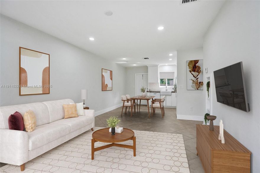 Exceptional opportunity to lease a clean, fresh, & impeccably maintained 2BD/2BA residence just 1.0 mi from Ft. Lauderdale Beach & centrally located near Target, Trader Joe’s, Whole Foods, Fresh Market, Publix, movies, shopping, restaurants, & entertainment. Perfectly situated right in the heart of it all. Kitchen centered around white European cabinets, granite countertops, a crisp white appliance package complementing the European interior, & apron-front sink blending classic with contemporary style. Consistent ceramic flooring throughout, hurricane impact windows & doors that invite natural light into every room, & private washer/dryer. Enjoy private large fully enclosed outdoor space, & entry doors discreetly tucked behind a private walled enclosure. 3 assigned parkings.