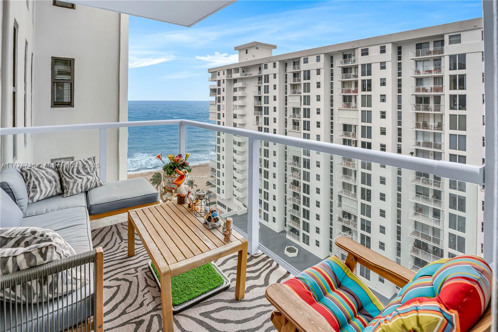 Experience luxury oceanfront living in this fully remodeled 2-bedroom, 2-bathroom unit, boasting $90,000 in upgrades and breathtaking beachfront and Intracoastal views. This unit features brand-new, highest-level LVP flooring, stunning crystal chandeliers in the kitchen and dining area, and a chef’s kitchen with a new LG microwave, smart Samsung refrigerator, brass motion-sensor faucet, and matching brass cabinet handles. The master bath exudes contemporary sophistication with a sleek black sink and brass faucet. Beyond the unit, indulge in resort-style amenities, including a brand-new oceanfront gym, the Harbour Lounge, and grand lobby. Don’t miss this rare opportunity to own a move-in-ready luxury unit with unmatched views and top-of-the-line finishes!