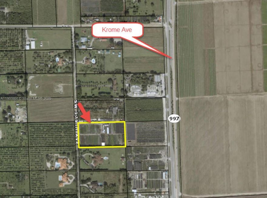 This is the 5-acre opportunity (One block to Krome Ave.) is what everyone wants in The Redland.Tucked just one block from Krome Avenue (SR-997)—the area’s main north-south corridor this parcel puts you minutes from shops, dining, and major routes while preserving the quiet, rural feel that makes Redland living special.
Surrounded by grand estate homes (many trading in the $2M–$7M+ range), the site is ideal for a luxury dream home compound, boutique farmstead, or long-term hold in one of South Florida’s most coveted low-density enclaves. Recent luxury activity in Redland/Homestead shows sustained demand for high-end acreage estates—exactly the play for this property.