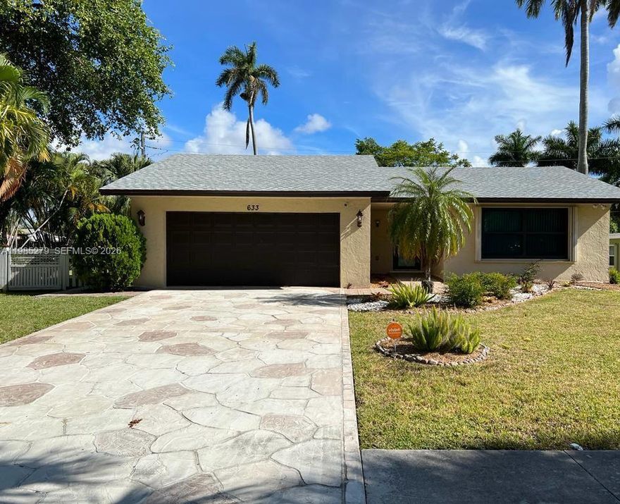 Great Location This 3/2 bath and 2 car garage remodeled modern kitchen (No HOA , Fast Approval ) Large patio, Located in Dania Beach near Harbor Towne Marina , Dania Casino and few minutes from the Beach.