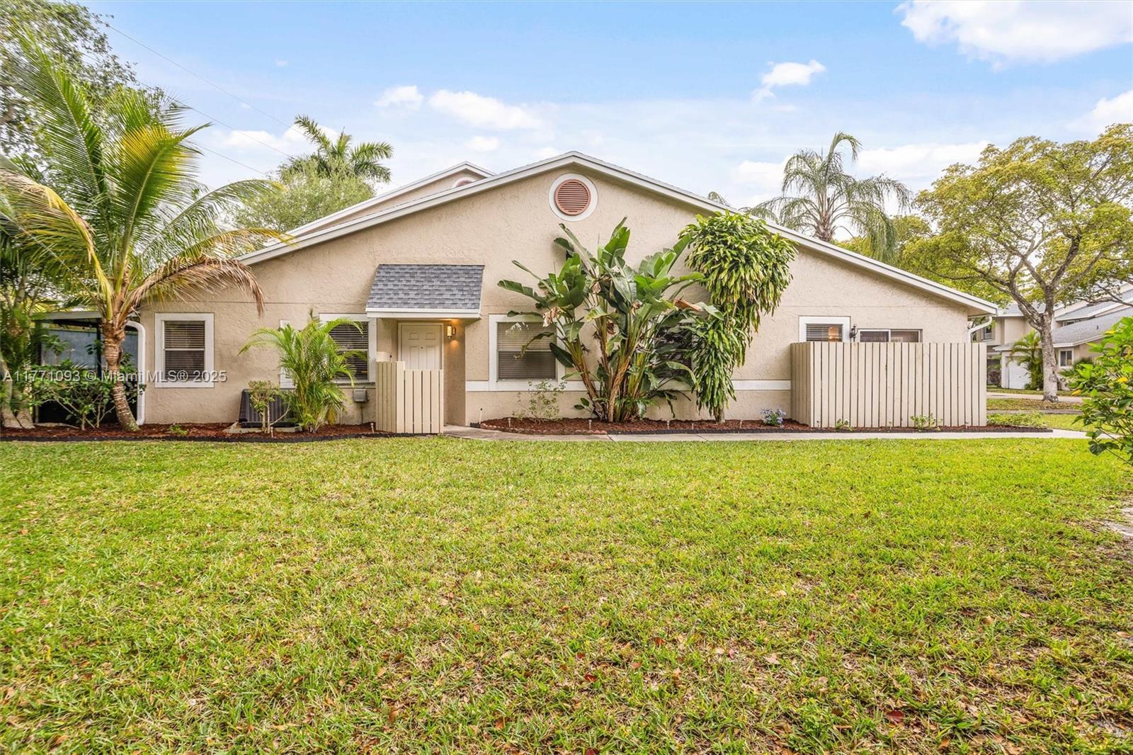 This meticulously renovated villa offers an open-concept kitchen equipped with newer appliances, a 2023 air conditioning system, and a brand-new roof installed in 2025. The serene back porch overlooks the largest yard in Discovery Point, providing a tranquil outdoor retreat. Swimming Pool, Jacuzzi, Gym, tennis Courts, Racquetball, Playground. All these amenities are just a short drive from the beach, ensuring an easy commute to coastal leisure. The community allows leasing with no waiting period and permits one pet under 40 lbs, accommodating your furry companions.