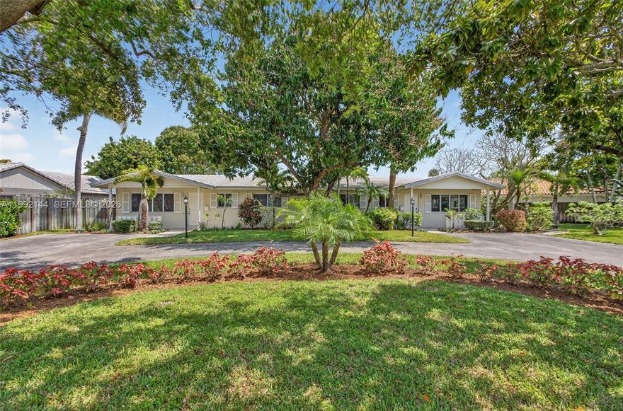 RARE opportunity in prime LOCATION in Lighthouse Point. Property sits on a 10,828 SF LOT zoned RD-10 with an existing duplex totaling 2,584 SF, offering strong potential for renovation, income production, or luxury duplex redevelopment. No HOA and no rental restrictions, providing flexibility. Build new in a highly desirable location or live in one unit and rent the other. The property offers a fenced backyard, private laundry room, circular 2-car parking, and impact windows. Conveniently located close to beaches, marinas, shopping, and dining. Photos are from the south unit; the north unit has similar layout with carpeted rooms. Property being sold AS-IS. Buyer to verify all information. Lighthouse Point is one of South Florida’s most desirable residential communities.