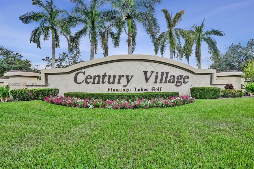 Welcome to Century Village, a sought-after 55+ gated community offering comfort, convenience, and an active lifestyle. This beautifully maintained 2/2 residence is located on the 4th floor, elevator & features a bright, inviting layout designed for easy living. Natural light fills the living & dining areas, creating a warm & welcoming atmosphere ideal for relaxing or entertaining. The living area feels open yet cozy, with serene views that bring the outdoors in, perfect for morning coffee or unwinding at the end of the day. A space that feels immediately like home, peaceful, welcoming, and ready to be enjoyed from day one. In-unit washer and dryer, both bedrooms offer generous space. Beyond the unit, the community truly shines & the building itself is very well-maintained. Residents enjoy 24/7 security, a medical alert system, and convenient trolley transportation. Century Village is known for its impressive amenities, including a 135,000 sq. ft. clubhouse, grand ballroom, 1,042-seat theater, 23 heated pools, tennis courts, and an 18-hole golf course, offering endless opportunities for recreation and social connection. Ideally located near the Shops at Pembroke Gardens, with close proximity to Walgreens, Walmart, Trader Joe’s, VJ’s, and easy access to I-75, this home offers the perfect blend of serenity, security, and everyday convenience. This is more than a condo, it’s a place to settle in, breathe easy, and enjoy a lifestyle. Min 3-month rental allowed.