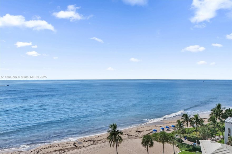Experience the best of coastal living in this beautiful, updated, & very spacious 1-bedroom and 1.5-bath on the 8th floor in the heart of Lauderdale-by-the-Sea.  Features include high-impact sliding doors, Accordion shutters in the windows & balcony, large tile floors throughout the entire unit, granite countertops,  SS appliances, a laundry room inside the unit with a full washer & dryer, & a large storage on the same floor.  Recent updates include an A/C in 2022 & water heater in 2023, providing peace of mind and efficiency for years to come. Enjoy breathtaking ocean views to the southeast and sparkling city lights to the southwest from the private balcony. All these steps from the beach, vibrant dining, shopping, and the charming lifestyle of Lauderdale-by-the-Sea.  Sellers motivated!