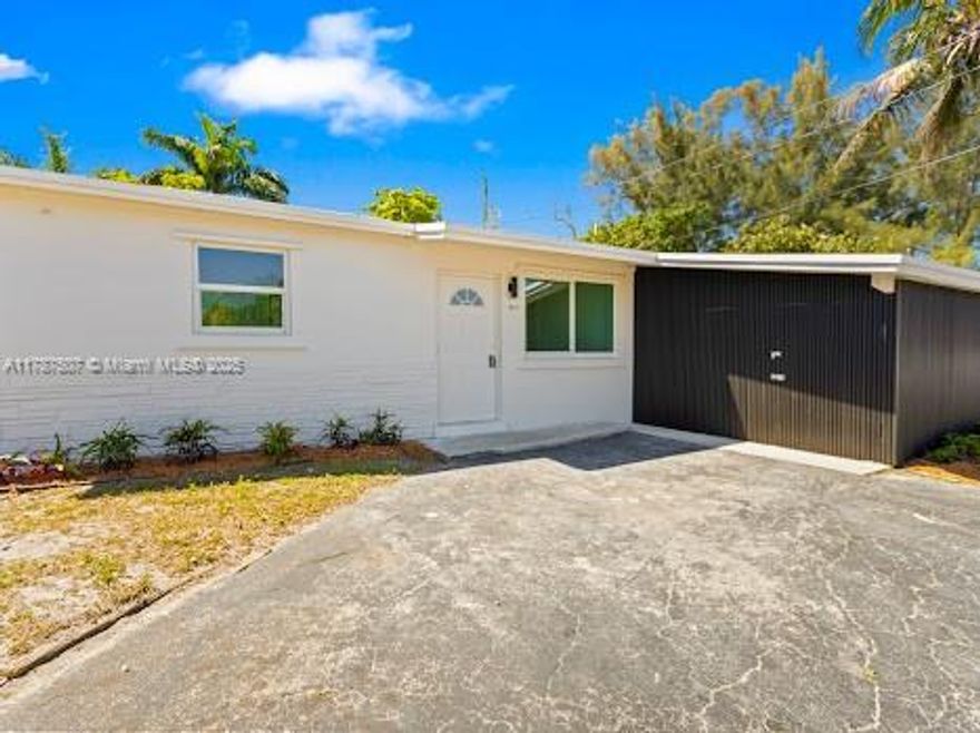 Waterfront 3 bedroom 2 bathroom Oakland Park home with roof and impact windows permitted in 2018. Turn key move in ready with a huge lot and plenty of parking spaces. Brand new appliances and so much more. Beautiful tile and modern baseboards through out the home. Huge laundry/Utility room. Must see!  Prefered lender will also contribute $5k towards closing.
