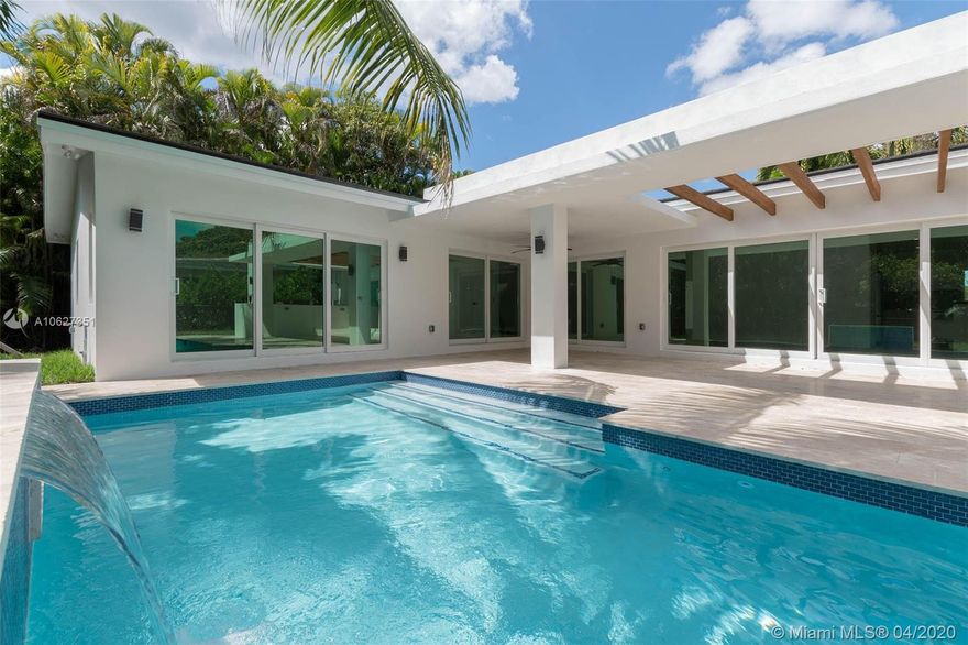Incredible new construction in desirable Coral Gables! This gorgeous 3 Bedroom and 3 Bathrooms + 1 Half bathroom residence was rebuilt from the ground up and w/all-new construction, appointments, amenities & finishes. The interior features beautiful open spaces, extraordinary gourmet kitchen with island, laundry room, and much more! The open concept kitchen features beautiful countertops and island, white louvered cabinets, top-of-the-line appliances and an expansive pantry. Enjoy living minutes away from the top rated schools, upscale dining, shopping, Coral Gables downtown and airport. EASY TO SHOW