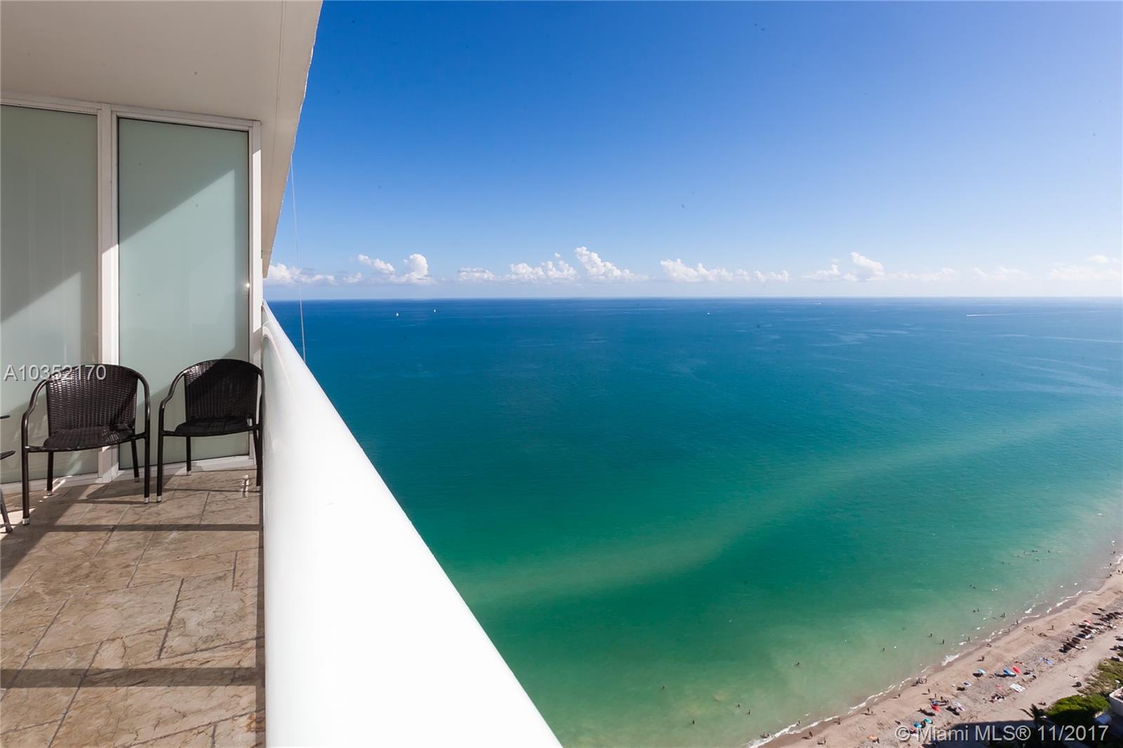 Breathtaking Ocean views from this 43rd floor with SE exposure and marble floors throughout. This exquisite unit offers a euro style kitchen, Kitchen Aid appliances, granite countertops and balcony. Amenities include: State of the art fitness center, 3 resort style pools, full service spa, business center, Restaurant, 24 hr. valet service, concierge, beach service, covered parking and 24 hr. security.