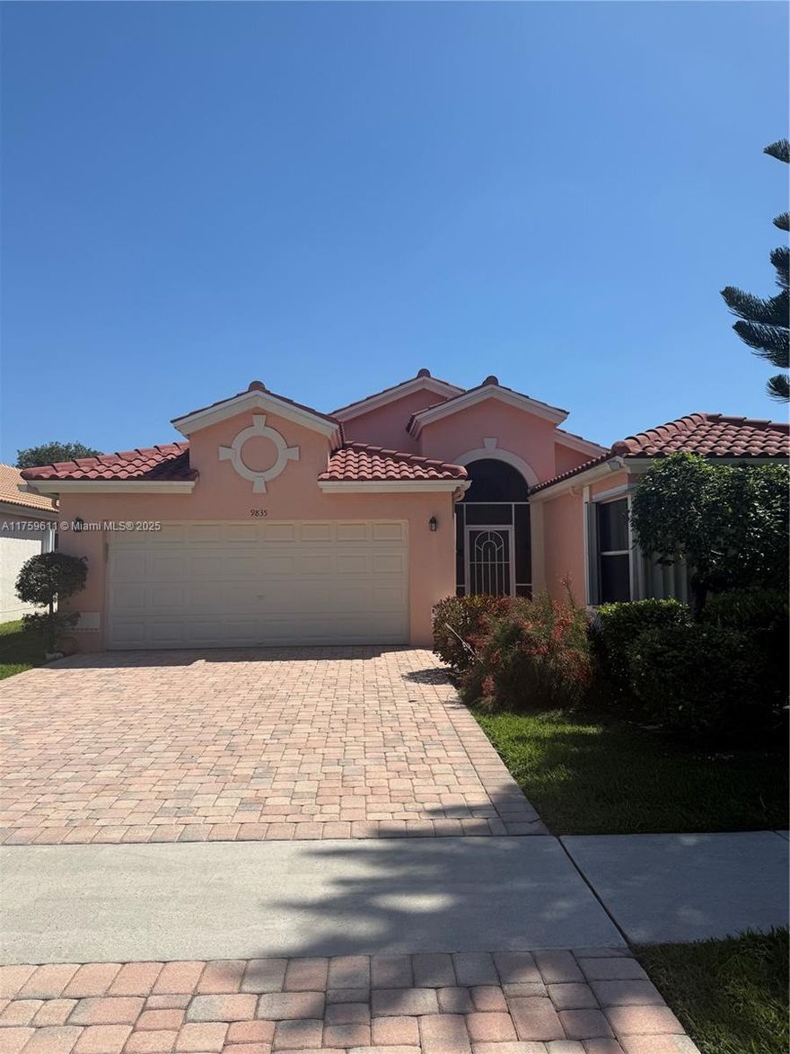 Welcome to 9835 Harbour Circle in Boynton Beach, a 55+ resort style community. A wonderfully maintained home offering 2,187 sq ft of comfortable living space in the highly desirable Palm Isles community. Located in a secure, gated community. This home has been well cared for by the same owner and is in outstanding condition. Featuring a newer roof (2019) and AC (2018), you can enjoy peace of mind for years to come. With a spacious two-car garage, ample living areas, and a well-kept backyard, this home is perfect for those seeking both relaxation and convenience. Palm Isles offers a resort style living with a 50,000 square foot state of the art clubhouse that features many amenities including an olympic size pool, gym, tennis court and many more. Schedule your showing today! Easy to show!