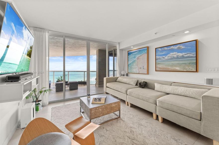 Experience modern luxury in this meticulously renovated unit in the Sterling Building. Showcasing breathtaking ocean views, this unit features a reimagined kitchen with custom cabinets, ample storage, stone countertops, a large refrigerator, new appliances, a stylish tile backsplash, and bar seating. The bathrooms boast sleek showers and intricate tile details, while built-in closets maximize storage. Wake up to stunning sunrises over the ocean from both bedrooms & enjoy direct beach & boardwalk access from your back door. Amenities include a heated oceanfront pool, hot tub, BBQ area, pet zone, gym, basketball courts, and sauna. Steps from Publix, top restaurants, a bakery, and more, this is coastal luxury at its finest. This is truly a one of a kind condo!