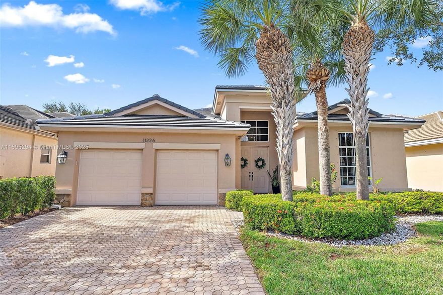 Nestled in the coveted gated Osprey Isles community, this nearly 4,000 sq. ft. pool home offers luxury and natural beauty. With 4 bedrooms, a Den, soaring ceilings, and an open floor plan, it is bathed in natural light. The gourmet kitchen features stainless appliances, granite countertops, a large island, and two-tone cabinetry, flowing into the living and dining areas. The main-level primary suite offers dual walk-in closets and a spa-like ensuite. An en-suite guest room is also downstairs, with two additional guest rooms upstairs. Outdoors, enjoy a custom pool, fenced yard, and lush landscaping overlooking a golf course and wildlife preserve. With a new roof (2024), tennis courts, golf views, and A-rated schools, Osprey Isles offers serenity and convenience in a prime location.