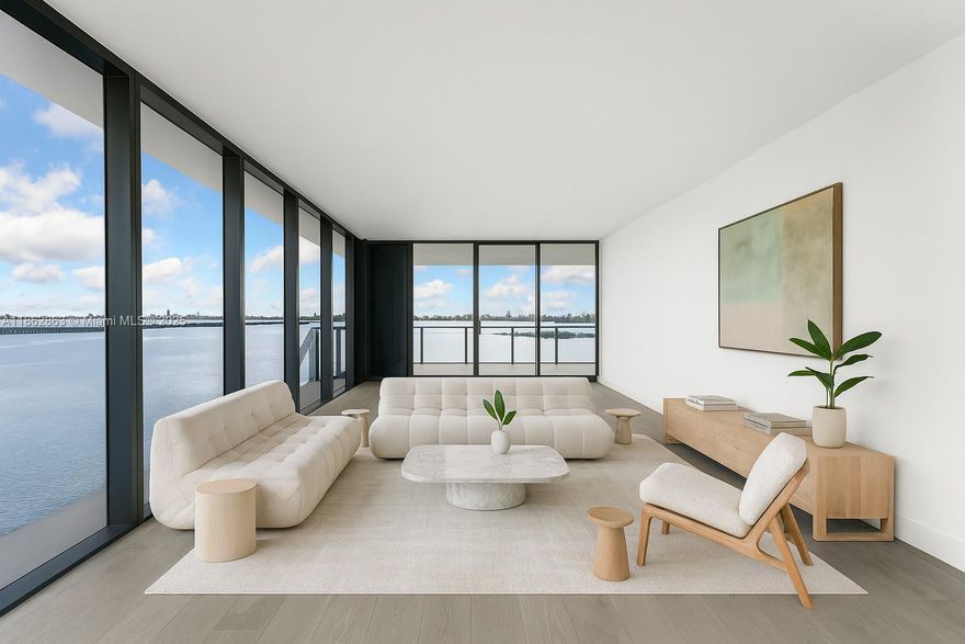 Welcome to ARIA Reserve, the latest address in the heart of Edgewater. This brand-new 4-bedroom plus den corner residence offers impressive views of the bay and city skyline, complemented by floor-to-ceiling windows and sleek finishes throughout. Enjoy upgraded wood-like tile flooring, a sophisticated ceiling lighting plan, and state-of-the-art home technology. Aria Reserve offers a full-service experience with resort-style amenities, including pools, a spa, a cutting-edge fitness center, tennis and basketball courts, and a padel court. Ideally situated just minutes from Wynwood, Midtown, the Design District, and Downtown Miami, this residence flawlessly combines comfort with convenience, presenting the perfect opportunity to make it uniquely yours.