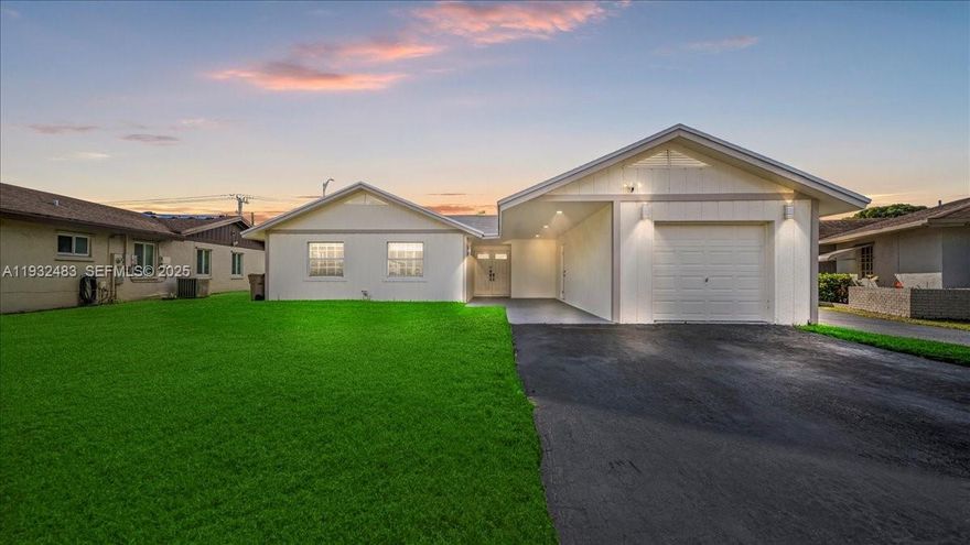 Welcome to this completely reimagined 4-bedroom, 3-bath home, fully remodeled from exterior to interior with modern design and premium finishes throughout. This is not a partial update — every corner has been upgraded to deliver a clean, bright, and contemporary living experience.

Step inside to sleek porcelain flooring, recessed lighting, smooth walls, and an open, airy layout perfect for everyday living and entertaining. The spa-style bathrooms feature designer tile, glass-enclosed showers, modern vanities, LED mirrors, and elegant gold-tone fixtures that elevate the space. Spacious bedrooms provide flexibility for family, guests, or a home office.

Outside, enjoy fresh curb appeal, a private driveway, garage, and a generous lot with room to relax or entertain.

?? Unbeatable location — just minutes from major shopping centers, restaurants, grocery stores, schools, and daily conveniences, with quick access to major highways for an easy commute.

? Turnkey. Stylish. Nothing to do but move in.
This is the Davie home buyers have been waiting for.