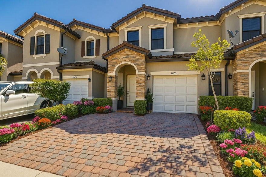 Welcome home to comfort, convenience, and opportunity! This spacious townhouse located at 11981 SW 150th Place, Miami offers a bright and functional layout perfect for everyday living.

Located in a desirable community near A-rated schools, this home features a private paved backyard with no neighbors directly behind, providing added privacy and a great space for relaxing or entertaining.

A great opportunity for investors or future homeowners, the property currently has a tenant in place, offering immediate rental income potential. The home will be delivered with brand-new appliances installed before closing, including a new stove, dishwasher, microwave, washer, and dryer, adding modern convenience and value.

Residents enjoy access to a state-of-the-art clubhouse and community amenities, enhancing the lifestyle this community offers. Conveniently located near major highways, shopping centers, restaurants, and parks.

Showings require a minimum of 24-hour advance notice due to tenant occupancy.

Don’t miss this opportunity to own a charming townhouse in a highly desirable Miami location!