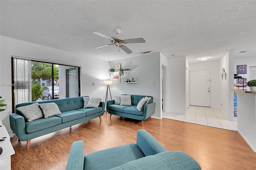 INVESTORS OPPORTUNITY!! No rental restrictions for this well-located first-floor unit in the heart of Coral Springs, with 2 bedrooms, 2 baths, a full-size washer and dryer. Road paving, exterior painting, exterior lights, new gate, updating cameras . Development offers tennis court, fitness center, playground, 2 pools, BBQ area, nightly on-site security and association office on-site. Minutes to Sawgrass Expressway and major highways for your easy commute. Coral Square mall, restaurants and lots of amenities nearby. This is Rented out for $2,250. until May 1st,2026