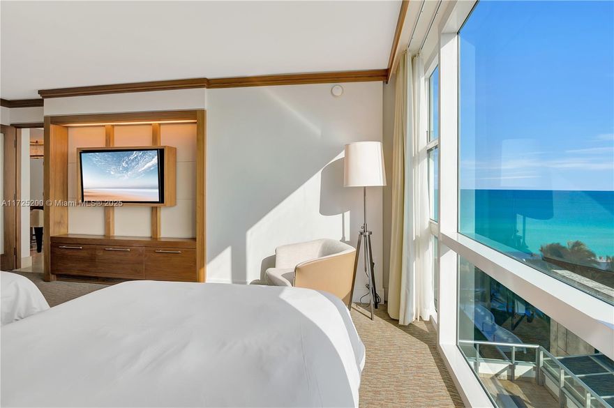 Live at the Carillon Miami Wellness Resort & Spa. This beautiful beachfront condo with ocean and pool views is waiting for you. The Carillon Resort & Spa sits on 6 acres of prime beachfront property and features 70,000 SF World-Class Spa and wellness center. Enjoy 4 pristine pools and award winning restaurants. This residence is currently rented long term. Please note actual door # is 806.