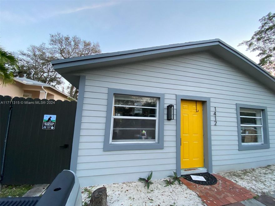 Introducing a meticulously renovated, no expenses spared, 3-bedroom, 2-bathroom gem. Enjoy brand new hurricane impact windows and doors, as well as stylish kitchen and bathrooms (2023), a tankless water heater (2022), and updated electrical and flooring (2020). The roof and HVAC (2017) still have plenty of life left.

Located on a very generous lot with endless potential, this home's prime location offers a 5-minute drive to the major highways and a 10-minute drive to the beach and restaurants, giving easy access to shopping centers, schools, and parks—perfect for families or investors. (Currently split as 2/1, main house and 1/1 efficiency generating great income, that can easily be converted back by the seller prior to closing.) 
Don't miss out on this move in ready property.