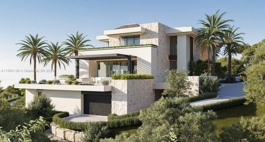 Property is located in Marbella, Spain. Experience unparalleled luxury at this south-facing villa in Zagaleta, designed for privacy and panoramic views of the Mediterranean, Africa, and Gibraltar. The three-story villa features high-tech comforts, spacious living areas, a 62 m2 designer kitchen, and expansive terraces. Enjoy nature, sea, and mountain vistas from every room, including two ensuite bedrooms and a private office. The villa's grand entrance and floor-to-ceiling windows invite natural light and scenery into the home.