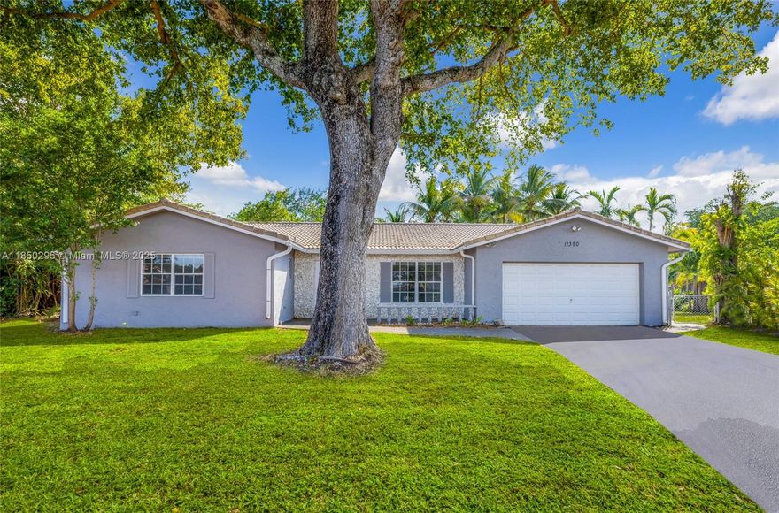 Welcome to this fully renovated 4-bed+office/2-bath home nestled on a quiet, tree-lined cul-de-sac in the heart of Coral Springs. This spacious residence features a split floor plan with formal living and dining areas, a large family room, and high ceilings. Enjoy tranquil canal views from 400 sq ft screened patio, private pool, new landscaping, sod, and canal-fed irrigation system. Interior Features: Bright kitchen with island, pantry & stainless appliances?; renovated bathrooms with Jacuzzi tub, LED mirrors & modern vanities; walk-in closets, oversized laundry, tile flooring throughout; high ceilings with remote-controlled fans, fresh paint inside and out. Central A/C, no HOA. Great location near parks, schools & shopping. Move-in ready and ideal for family living or entertaining.