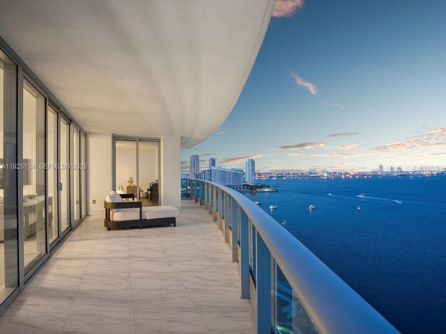Welcome to the best line at the prestigious Jade Brickell. Residence 1811 is a beautifully renovated southeastern corner unit offering breathtaking ocean and bay views. This home blends modern elegance with functional design, featuring soaring floor-to-ceiling windows, a grand corner living room filled with natural light, and a private foyer. Designed for comfort and sophistication, the kitchen includes Brazilian Idelli cabinetry, Sub-Zero fridge and drawers, Wolf hood, Miele appliances, wine cooler, and a custom bar with integrated lighting. The expansive marble-tiled balcony provides the perfect setting for morning coffee or evening relaxation. The primary bedroom offers dual walk-in closets and a spacious bathroom with a luxurious soaking tub and separate shower, while the guest bedroom features its own en-suite bath, complemented by a powder room off the main living space. Smart climate controls and thoughtfully built-out storage enhance everyday living. Additional features include a storage unit, one assigned parking space, and ample guest parking. Situated directly on the bay, Jade Brickell stands as one of Miami’s most iconic and luxurious full-service buildings, offering world-class amenities, an unbeatable location, the ideal balance of privacy and convenience, and a lifestyle you’ll love coming home to.