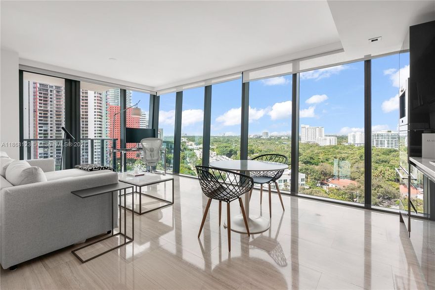 Experience elevated living on the 12th floor of Echo Brickell. This 1-bedroom, 1.5-bath residence is rented until January 2026, offering immediate rental income for investors. Features include marble floors, floor-to-ceiling impact windows with stunning city views, Italian cabinetry, and premium SubZero, Wolf, and Bosch appliances. Smart-home technology throughout. Residents enjoy resort-style amenities: infinity-edge pool with panoramic views, state-of-the-art gym, spa, valet, concierge, and 24-hour security. All in the heart of Brickell, steps from world-class dining, shopping, and entertainment.