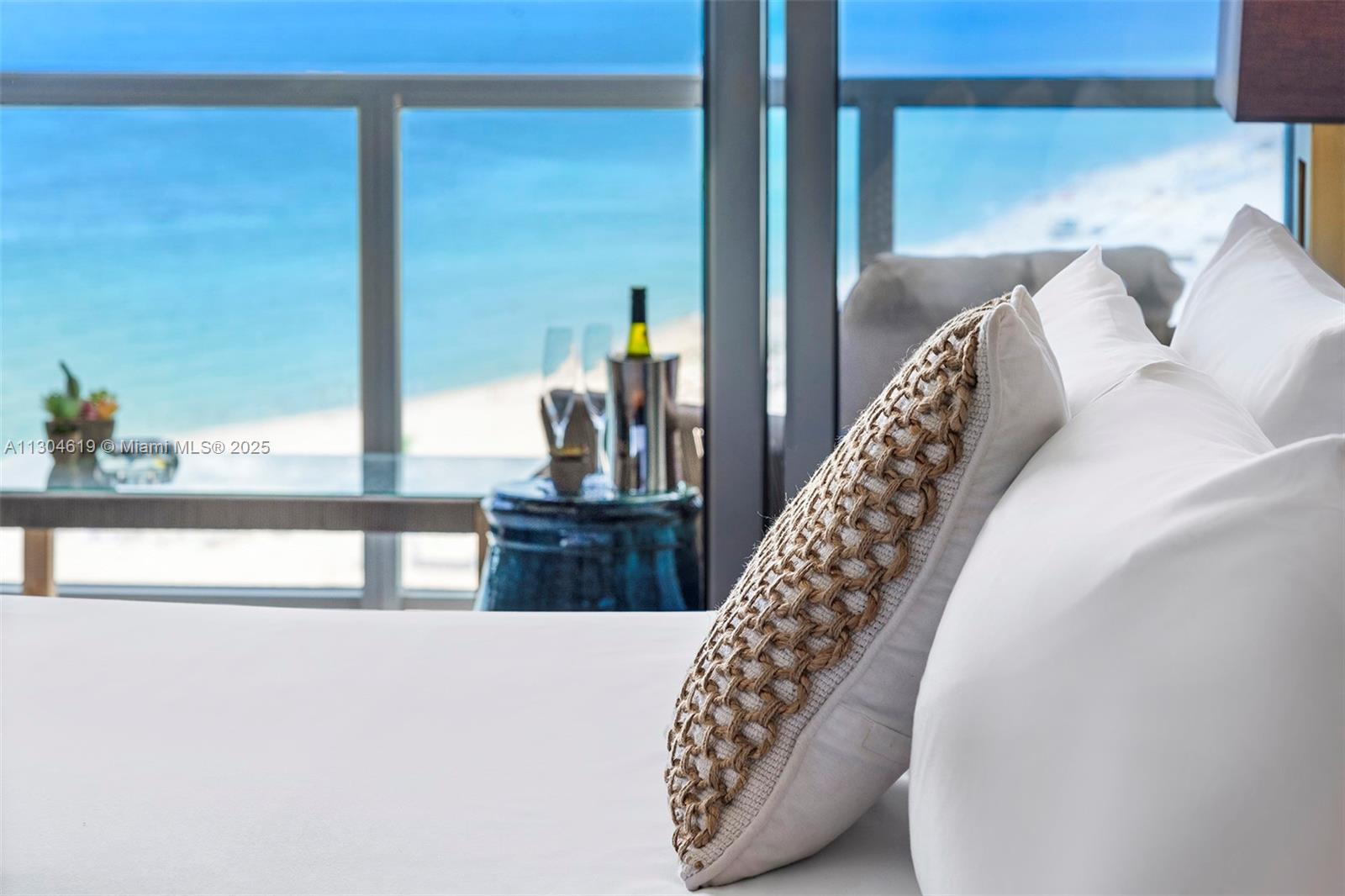 This South Beach private residence at the W Hotel allows you to enjoy a waterfront location just a few steps from the beautiful white sand beach. This high-energy W South Beach Hotel is located at 2201 Collins Ave., an ideal location within walking distance to the beaches and the glamorous scene of South Beach and all the happening nightspots and celebrity-chef restaurants.