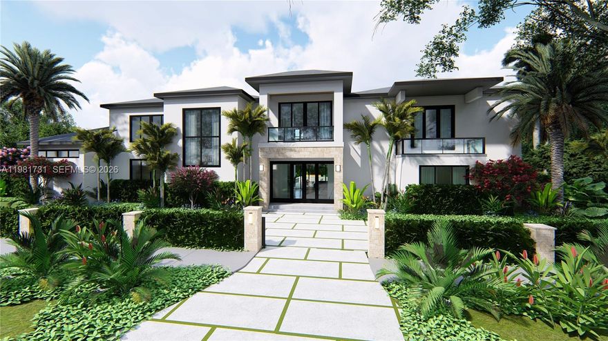 Discover a one-of-a-kind opportunity to build a stunning two-story custom estate spanning 8,922 sq. ft. on a 20,928 sq. ft. corner lot (builder’s half-acre) with dual entrances. Architectural plans by Oscar Matutes feature 5 bedrooms, 5.5 bathrooms, a 3-car garage, plus dedicated spaces for a private gym and home office — thoughtfully designed for modern living. Alternatively, this prime lot also offers the opportunity to construct a single-story custom residence encompassing 6,243 sq. ft. with 6 bedrooms, 6 bathrooms, and 3-car garage — perfectly suited for those who prefer single-level luxury living. Located in Flood Zone X with municipal water and septic. Nestled in the Village of Pinecrest, this property provides access to top-rated schools, beautiful parks, and recreational amenities minutes away.