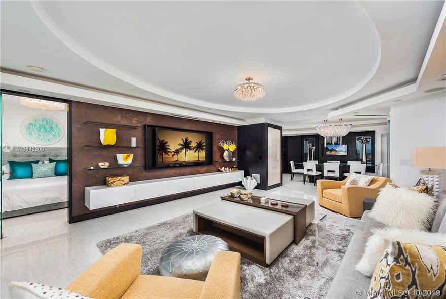 One–of-a-kind blue diamond residence that combines 2 premier lines, 02 & 03. As you enter into this ultra-elegant 5 bedrooms, & 5 bath home you will be greeted with breathtaking direct ocean views.
Completely renovated, no expense has been spared. Some exquisite features include; Exquisite flooring throughout; expansive glass windows, two large balconies overlooking the ocean, bay & city, smart home; electric shades; recessed halogen lighting; drop & coiffured ceilings; surround-sound. Open kitchen with top of the line stainless steel appliances; three assigned parking spots.  
The blue diamond one of Miami beach’s most prestigious sought after buildings. Enjoy luxury beachfront living with five-star resort-style amenities including 24 h security-valet, tennis court, pool, gym & spa.