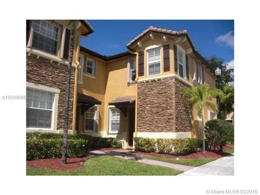 Stunning 3 bedrooms, 2.5 bath townhouse in The Shores.  First floor completely tiled, stairs and second floor laminated. Community offers pool, gym, child playroom, gate.   Located near Black Pointe Marina, shopping, restaurants, and Florida Turnpike.