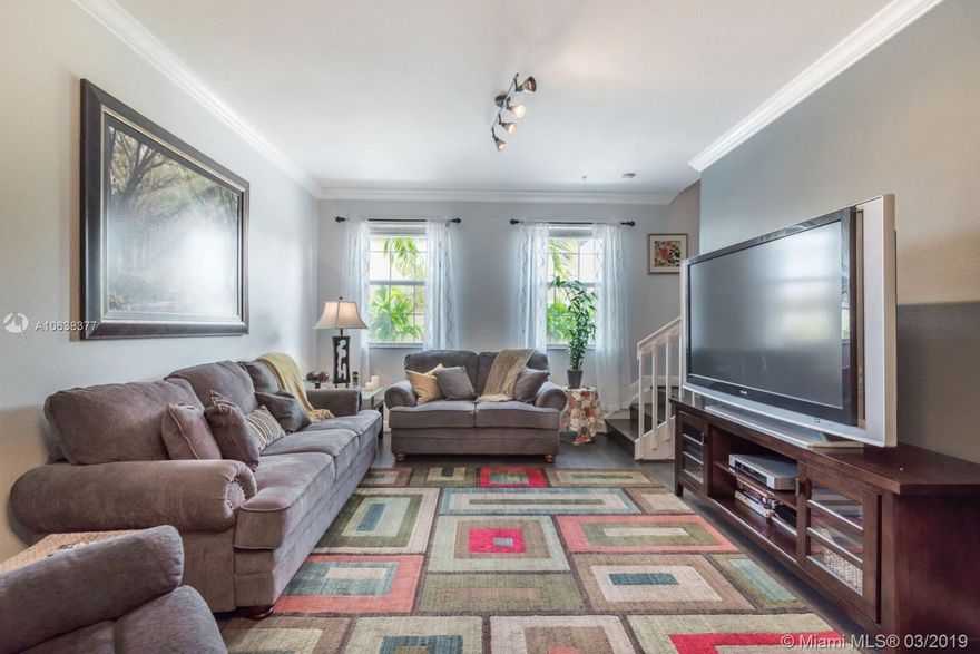 BEAUTIFUL WELL MAINTAINED TRI LEVEL TOWNHOUSE STYLE CONDO IN THE HEART OF WEST PEMBROKE PINES,GORGEOUS AND MEDITERRANEAN STYLE 3 BEDROOM, 3 FULL BATH . 2 MASTER SUITES. HIGH CEILINGS. WALKING CLOSET, SPACIOUS ROOMS. LOTS OF STORAGE. 1 BALCON. IMPACT WINDOWS.  LOTS OF NATURAL LIGHT RESORT AMENITIES COMMUNITY POOL, EXERCISE ROOM, TENNIS COURTS, PLAY GROUND, EXCELLENT SCHOOLS, RESTAURANTS