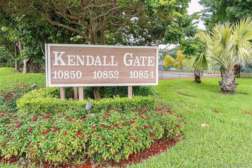 MAKE  THIS A CHRISTMAS / HANUKKAH TO REMEMBER, WITH THESE FOUR WISHES: QUALITY, PRICE, COMFORT & CONVENIENCE, AT  "KENDALL GATE CONDO" 2BE, 2BA, ENCLOSED BALCONY, MAIN AREAS TILED AND CARPETED BEDROOMS. ABUNDANT AMENITIES SUCH AS: POOL, TENNIS COURT, GYM, BILLIARD ROOM, ETC.ETC. WATER INCLUDED, COMMON LAUNDRY IN THE SAME FLOOR, GATED COMMUNITY. CLOSE TO THE MAIN EXPRESSWAYS,
DADELAND MALL, BAPTIST HOSPITAL, AND MOST IMPORTANT PLACES  IN THE HEART OF KENDALL.  VERY EASY
TO SHOW. CLA. SEE VIRTUAL TOUR !!!