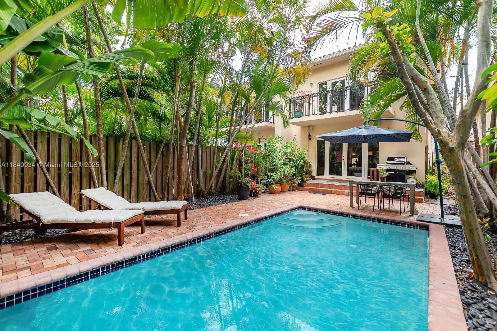 Chic Grove Living with Private Pool, Garage & Garden Views
Stylishly updated 3-bed, 2.5-bath townhome in the heart of Coconut Grove. This 2,160 SF gem offers a great open floor plan with marble floors, French doors, a newly modern front door, and a bright eat-in kitchen with stainless steel appliances. Brand-new impact windows and abundant natural light throughout. The spacious upstairs primary suite features a large walk-in closet and serene garden views. Enjoy a private balcony, patio, and lush, tree-lined poolside retreat. Ideally located near Coconut Grove’s favorite cafés, boutiques, Milam’s Market, dog park, community parks, tennis and pickleball courts, and top-rated schools. Location is premier