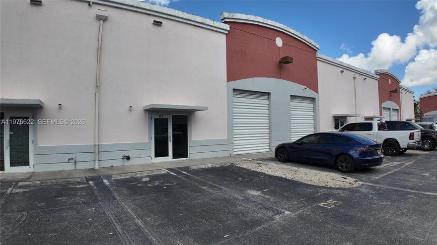 Excellent office/warehouse space available for lease in a prime location near Tamiami Airport, Costco, and the Florida Turnpike. This well-maintained unit offers approximately 907–1,000 SF of warehouse space combined with an air-conditioned office area, making it ideal for a variety of business operations. The unit features a private bathroom under A/C & a small kitchenette area. Additional features include impact glass front and door, a bay door for convenient loading and unloading, and a functional office/warehouse layout. The property is located in a highly accessible area close to restaurants, shopping centers, and major highways, offering excellent convenience for businesses and clients.