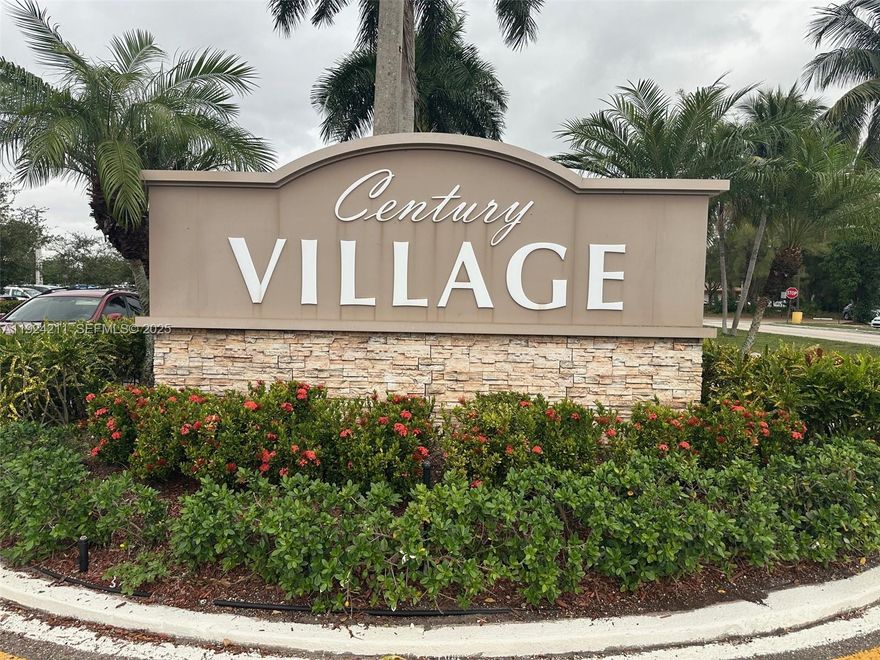 Very spacious 1 bedroom 1.5 bathrooms, move-in ready, fully furnished, 2nd floor unit located in Century Village. This is a CORNER UNIT with plenty of natural light, and tile flooring.  The unit has been beautifully maintained, very clean, just bring your toothbrush and suitcases.  Century Village is a 55+ Resort style gated community, which include heated pools, fitness center, tennis courts, and a clubhouse for lots of organized social activities.  This community is centrally located to shopping, dining, and highways.  The community also provide shuttle services.