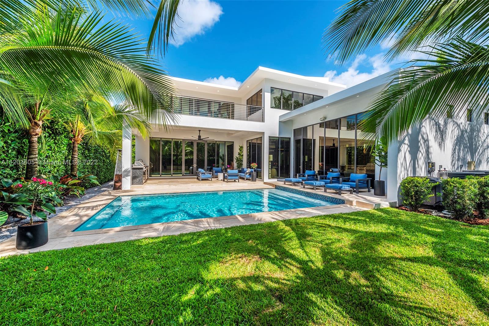 | South Gables Modern Estate Home | two years of painstaking design-no expense has been spared. bespoke built ins-designed to fit furniture-controllable lighting & window treatments-built in acoustics. floor to ceiling~wall to wall impact windows & doors. complete FISHER & PAYKEL gas appliance suite-FLORENSE millwork-handsome wood inlays & components-integrated glass wine cellar-italian limestone floors. crafty office buildout-poolside kitchen-2 CAR GARAGE w commercial car lift & separate carport. all bedrooms provide en suites bathrooms-master terrace exterior soaking tub. furniture & gym equipment featuring TONAL can be included in sale at an adjusted price. A+ rated school district-all positioned perfectly on an 11,600 sq ft cornerstone lot-prominent Hardee Rd-LOCATION IS... EVERYTHING